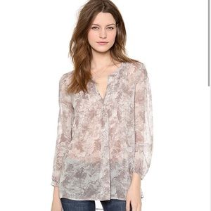 Joie sheer silk Carim blouse in "light dove" size xs​​​